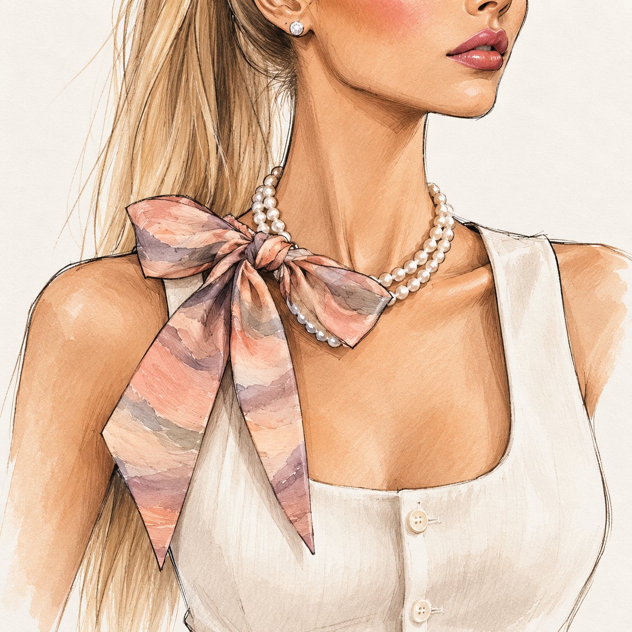 Twilly worn: on a necklace
